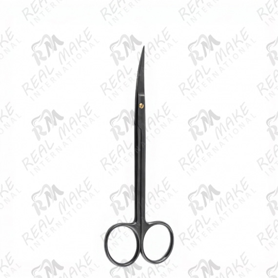 Joseph Black Coated Scissors (Saw Edge, Curved)