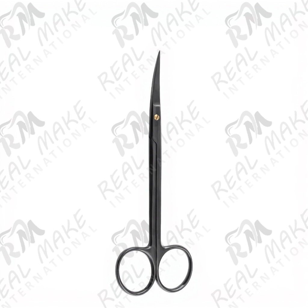 Joseph Black Coated Scissors (Saw Edge, Curved)