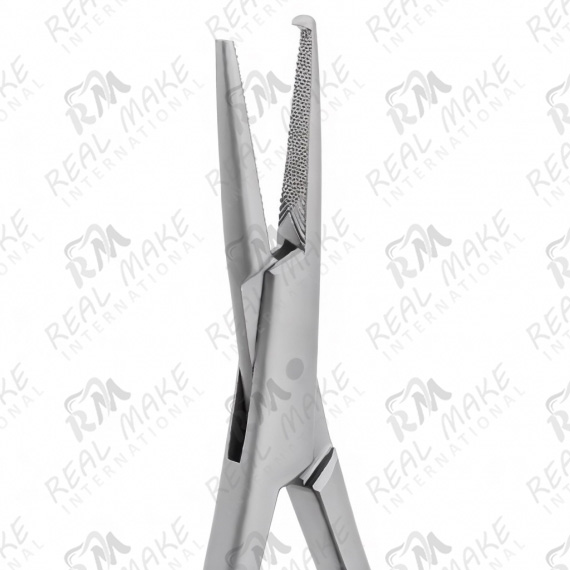 Elastic Placing Forceps with Hook Tip (X Serration)
