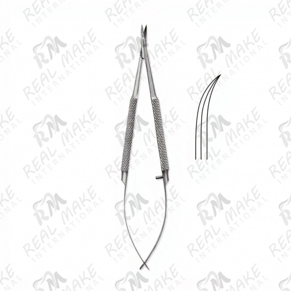 Castroviejo Round Handle Spring Action Scissors (Curved)