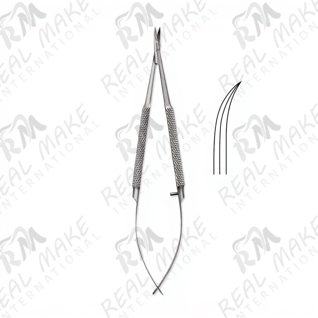 Castroviejo Round Handle Spring Action Scissors (Curved)