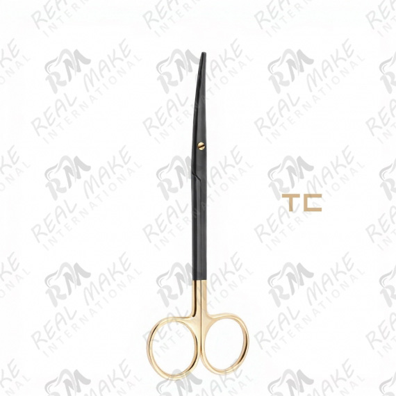 TC Metzenbaum Black Coated Scissors (Saw Edge, Curved)