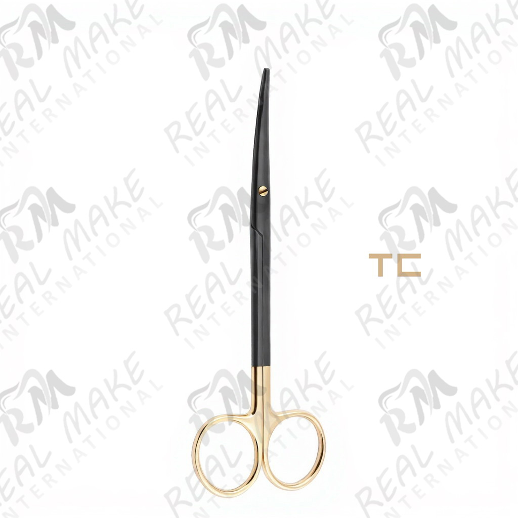 TC Metzenbaum Black Coated Scissors (Saw Edge, Curved)