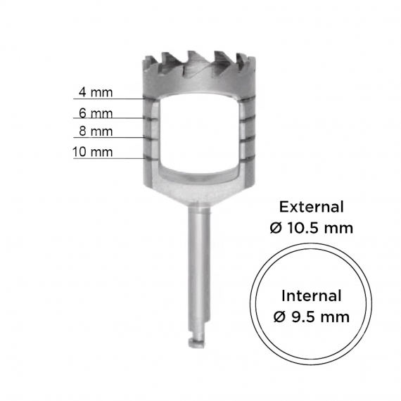 Dental Trephines (Ø 9.5 mm - Ø 10.5 mm)