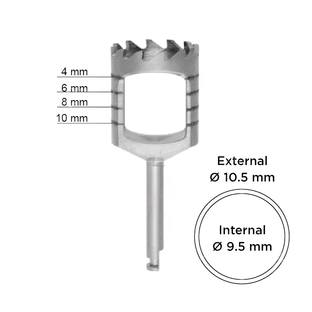 Dental Trephines (Ø 9.5 mm - Ø 10.5 mm)