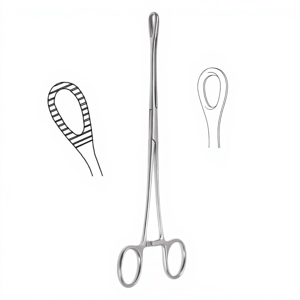 Foerster Sponge Dressing Forceps (Serrated Curved)