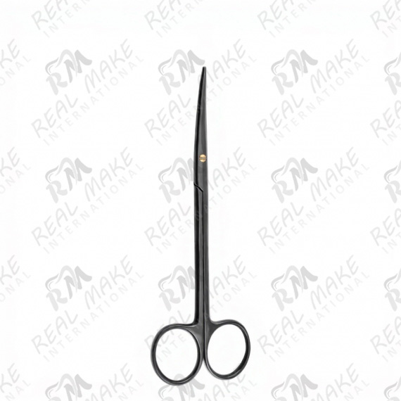 Joseph Black Coated Scissors (Saw Edge, Straight)