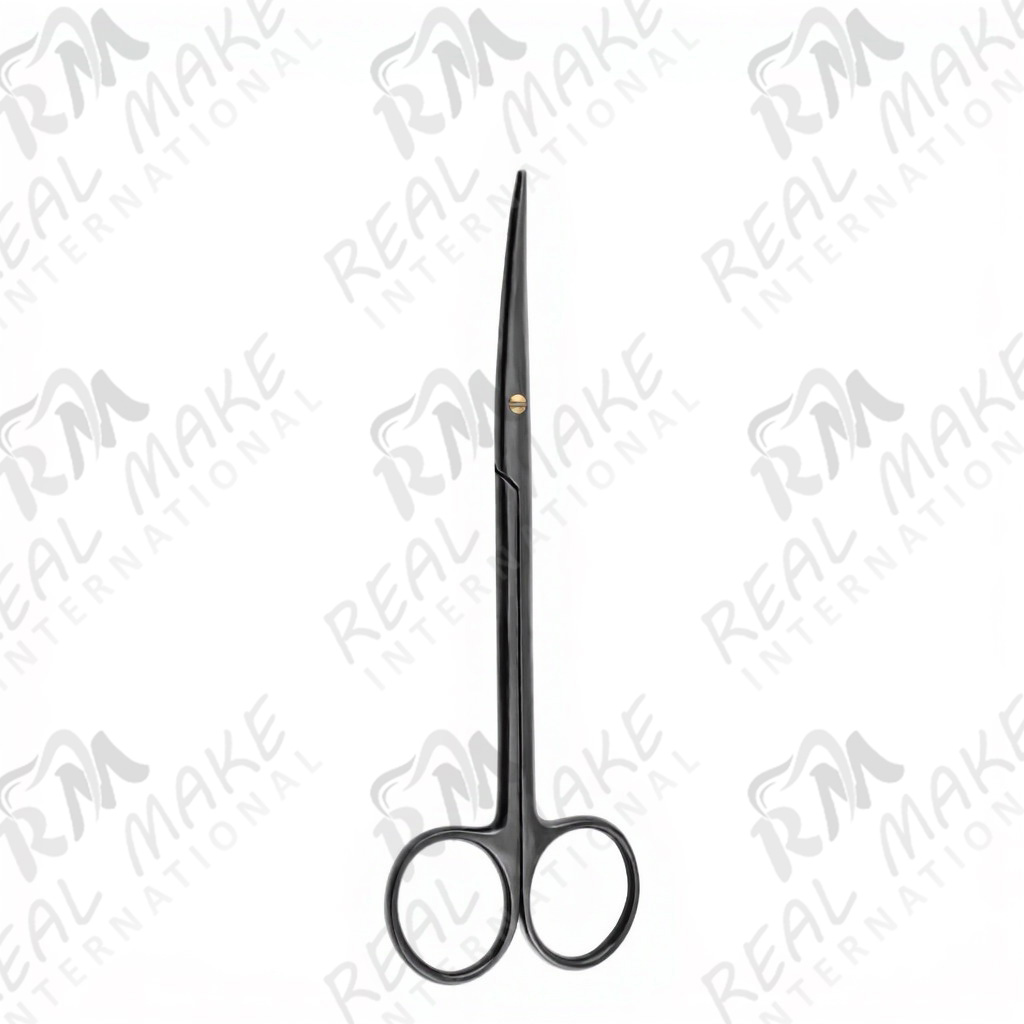 Joseph Black Coated Scissors (Saw Edge, Straight)