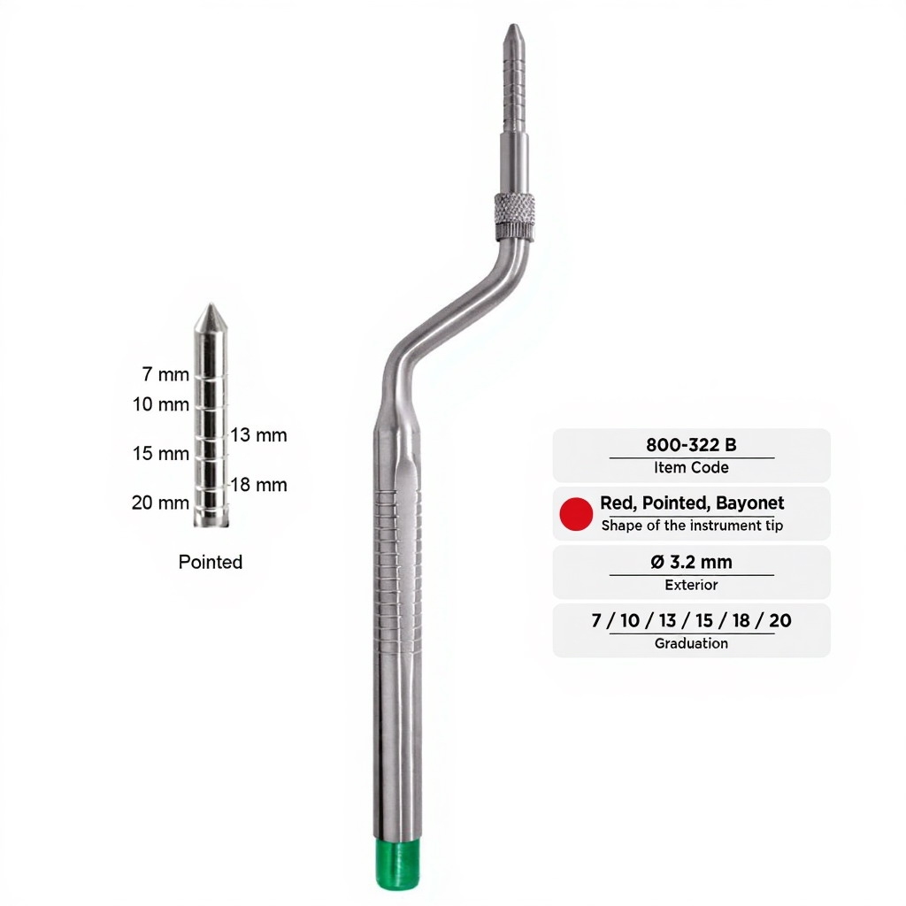 Osteotomes (Pointed, Bayonet, Ø 3.2 mm)