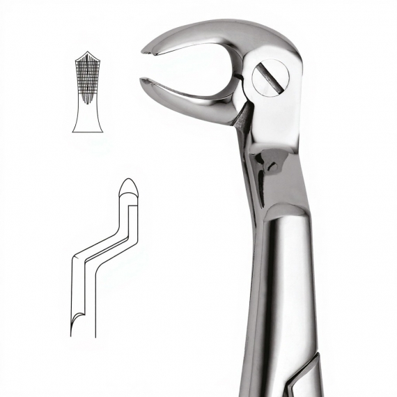 Tooth Forceps For Lower Molars & Wisdoms Left (Routurier)