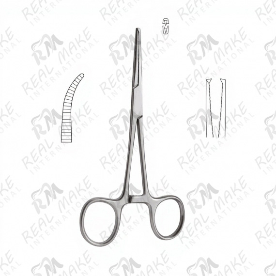 Rochester-Kocher Forceps 1x2 (Curved)