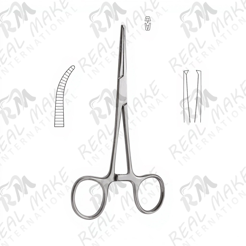 Rochester-Kocher Forceps 1x2 (Curved)