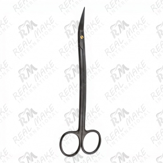 Dean Black Coated Scissors (Saw Edge, Angular)