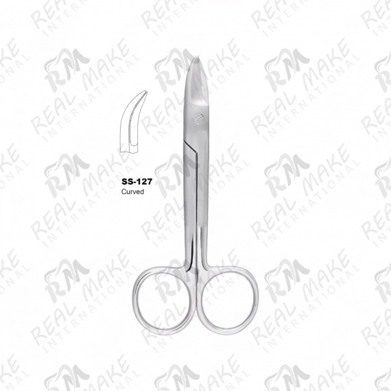 BeeBee Sharp Scissors (Saw Edge, Curved)