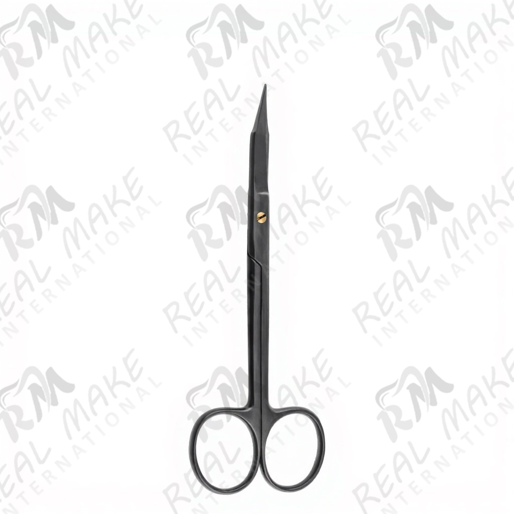 Goldman-Fox Black Coated Scissors (Saw Edge, Curved)