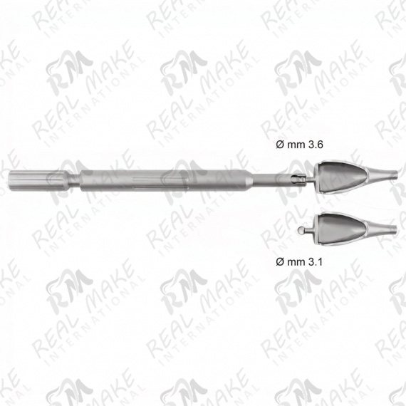 Bone Graft Carrier with 2 Heads (Ø 3.1 & 3.6 mm)