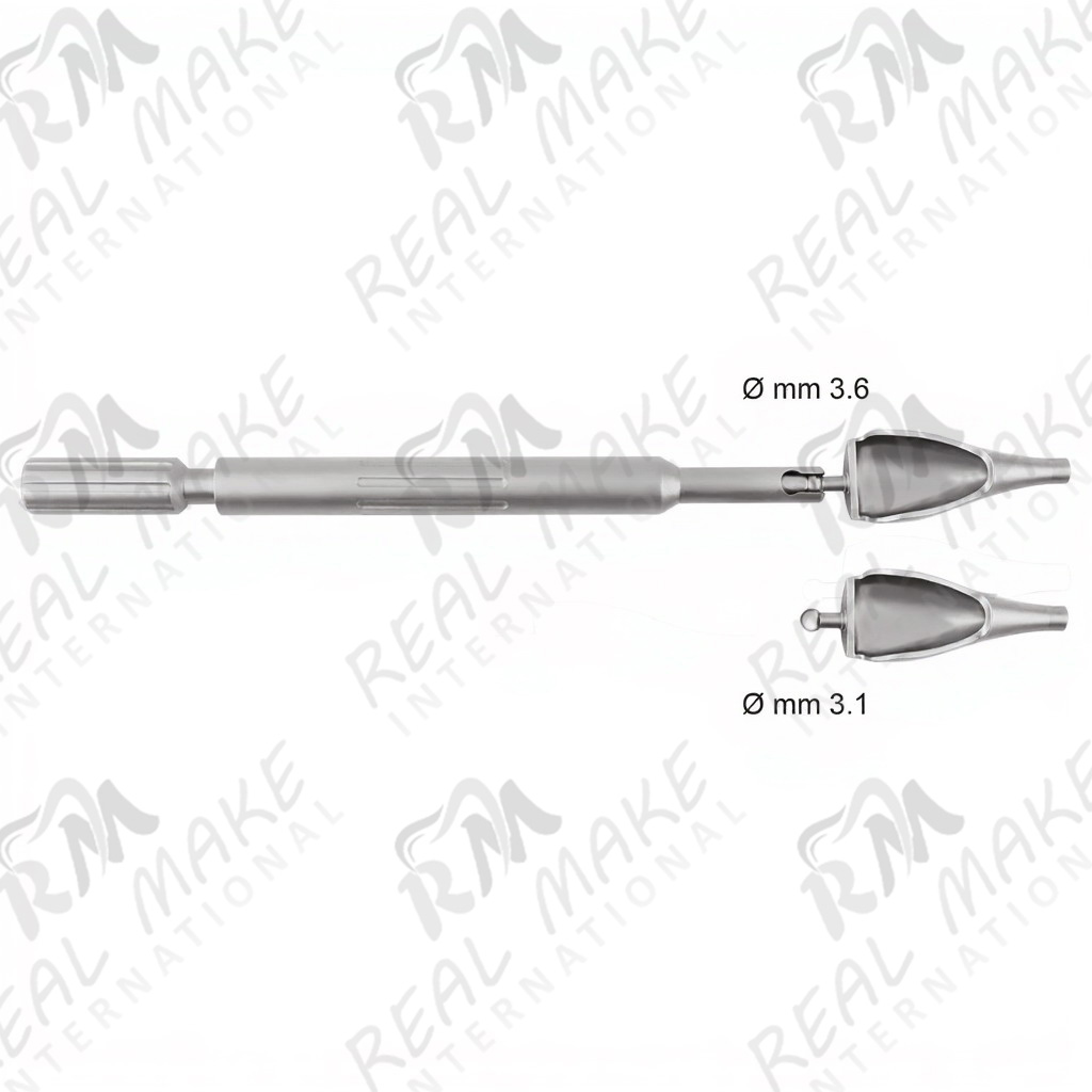 Bone Graft Carrier with 2 Heads (Ø 3.1 & 3.6 mm)