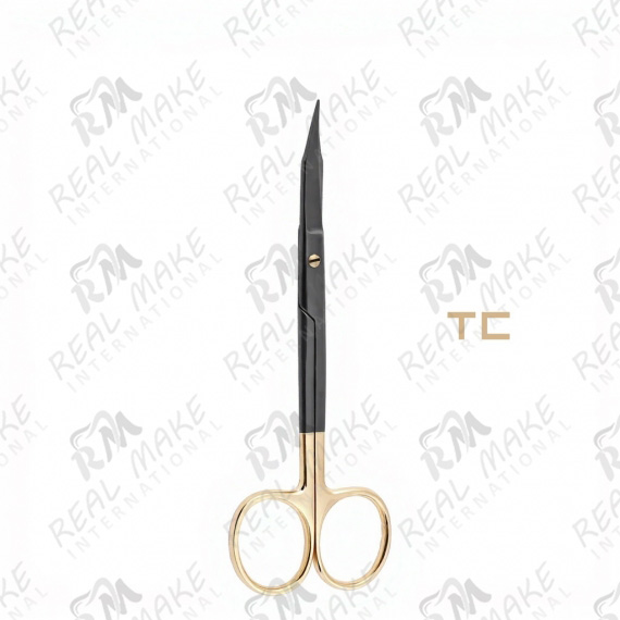  TC Goldman-Fox Black Coated Scissors (Saw Edge, Curved)