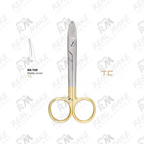 TC BeeBee Blunt Scissors (Saw Edge, Slightly Curved)