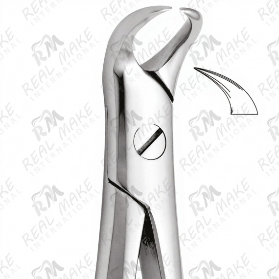 Tooth Forceps For Lower Molars Decayed or Broken Down Crowns