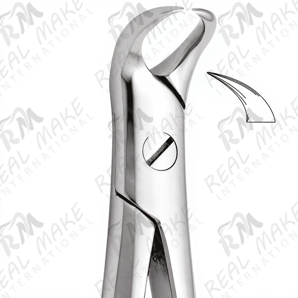 Tooth Forceps For Lower Molars Decayed or Broken Down Crowns