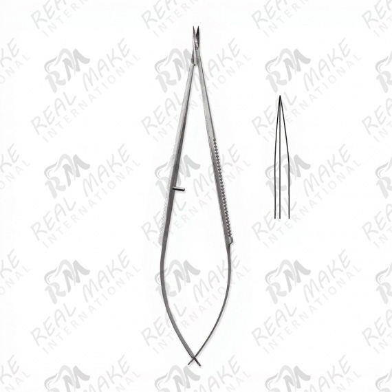 Castroviejo Flat Handle Spring Action Scissors (Straight)