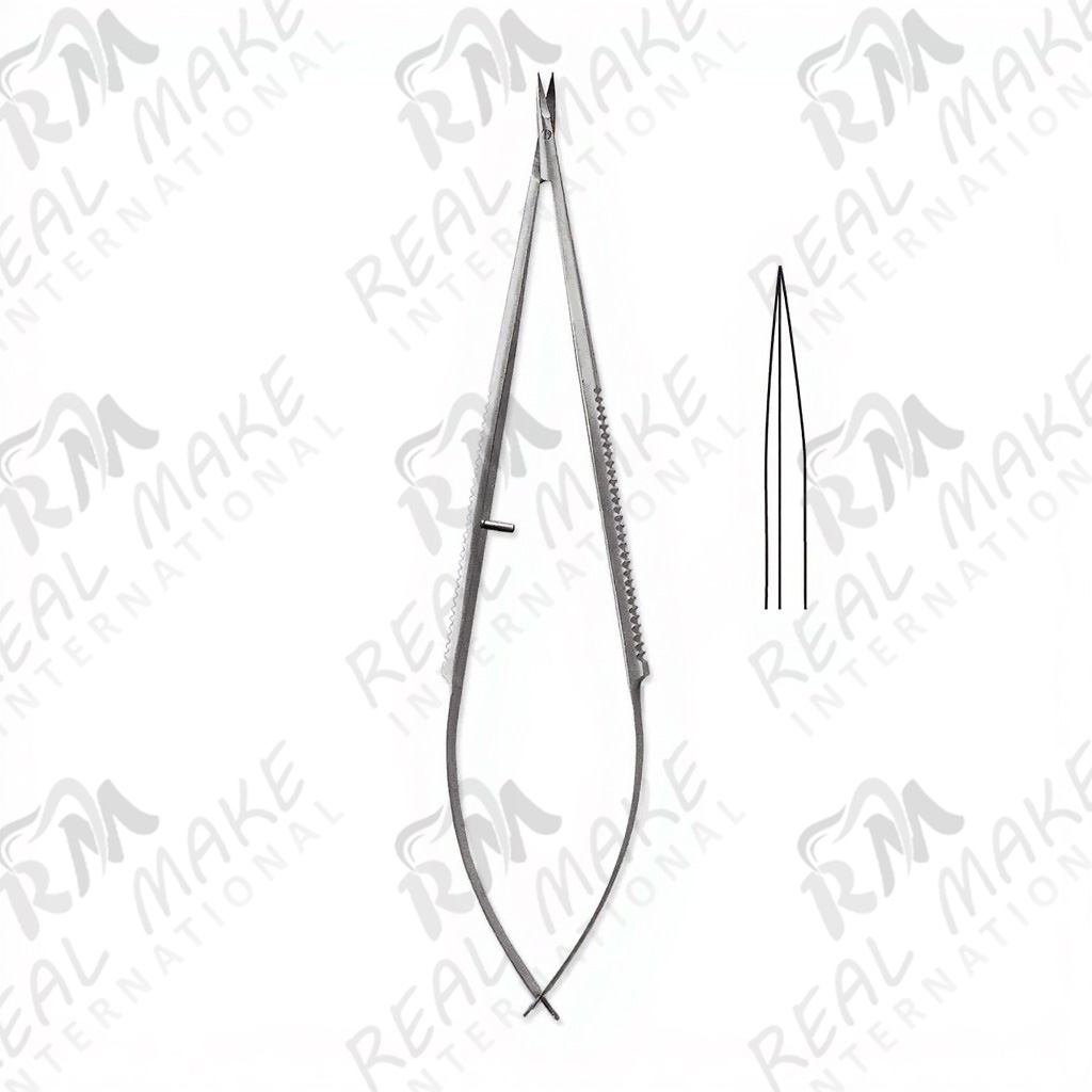 Castroviejo Flat Handle Spring Action Scissors (Straight)