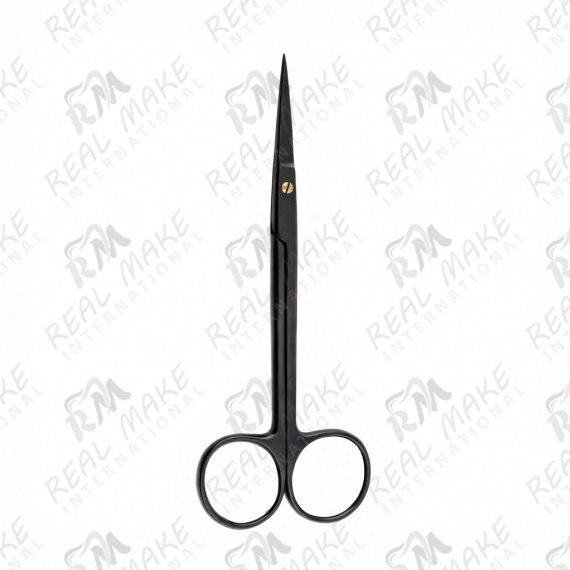  Metzenbaum Black Coated Scissors (Saw Edge, Curved)